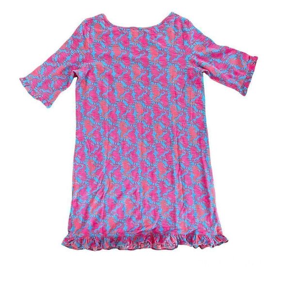 Lilly Pulitzer Little Somerset Dress Seahorse XL 12-14 Girls - Picture 3 of 4